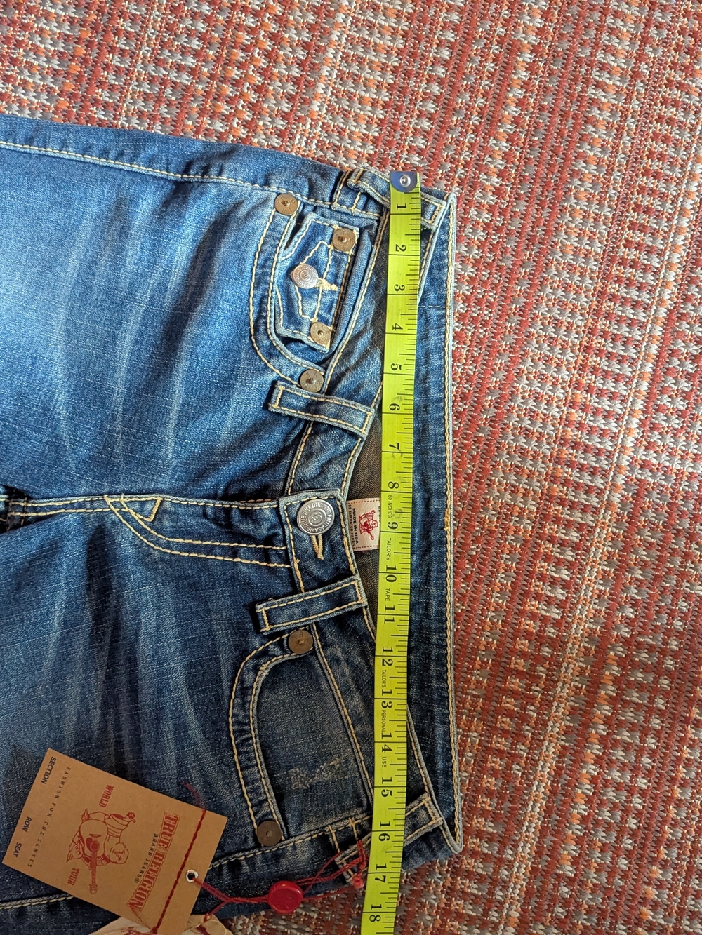 True Religion Joey Rainbow Mid-Blue Flared Jeans - Picture 5 of 11